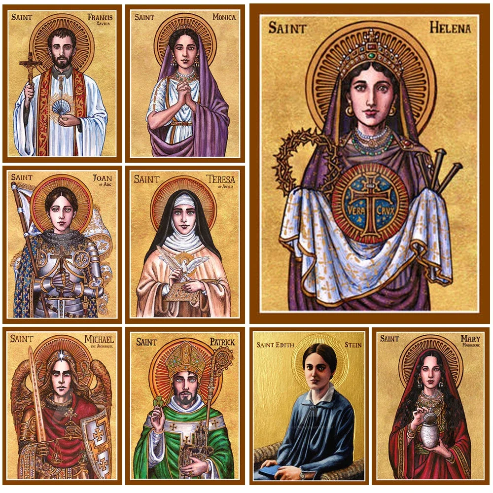 Плакаты с изображением монахини Св. Елены настенные картины Христом для гостиной