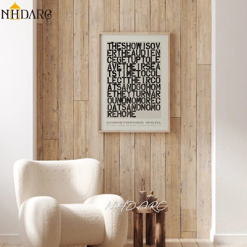 Черно-белые слова буквы текст винтажная Печать на холсте постер для рисования в