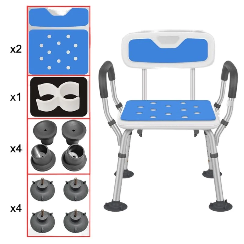 

Adjustable Elderly bathroom seat anti-skid bath chairs for elderly squat toilet stool for shower special chair home chair seat