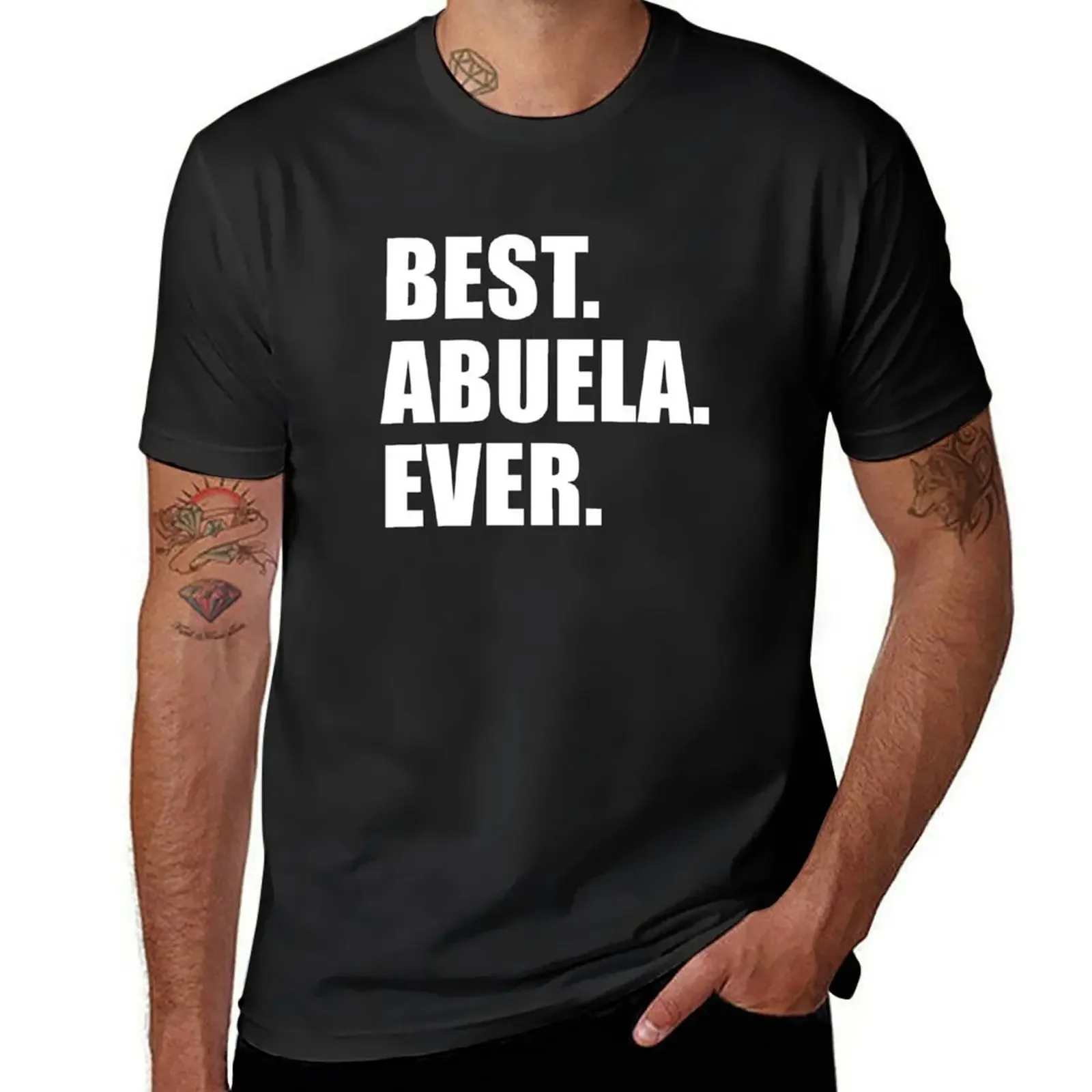 Лучшая футболка Abuela с испанской бабушкой одежда из аниме графическая мужские