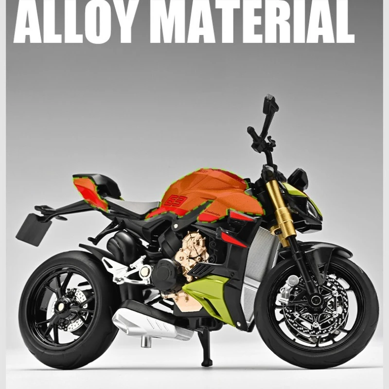 Фото Модель мотоцикла Ducati V4S из сплава, масштаб 1:12, имитационная модель, игрушка, подарок на день рождения, коллекционная миниатюра, декор для дома №3