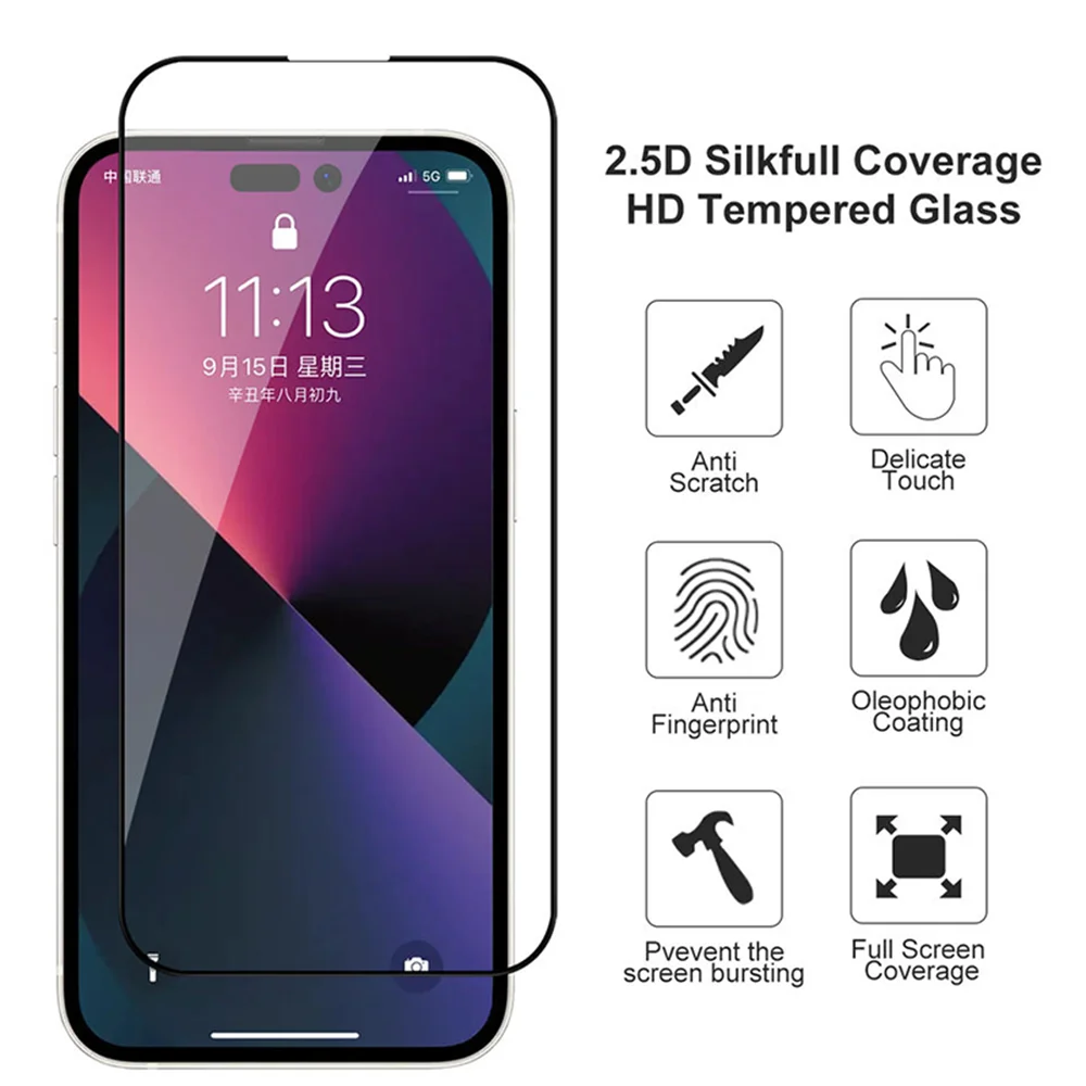 20Pcs Full Cover Screen Protector For iPhone 14 11 12 13 Pro Max Protective Glass For iPhone X XR XS Max Tempered Film