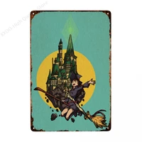 classic anime little witch academia vintage metal tin sign poster plaque wall decor bar cafe garden outdoor decorations garage