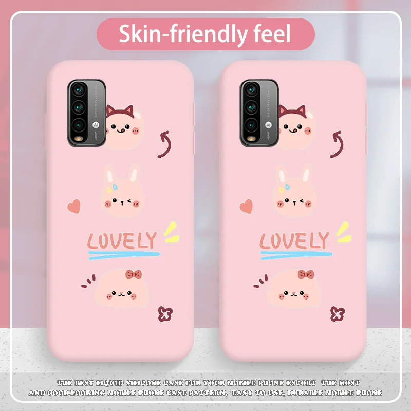 

Three RabbitsFor Xiaomi POCO X3 NFC Play Note 2 3 Mix 2s 3 4 MAX 2 F1 MI 3 4 4S 5 5S 5X 6 6X CC9 Pro E Plus Colors Cover Case
