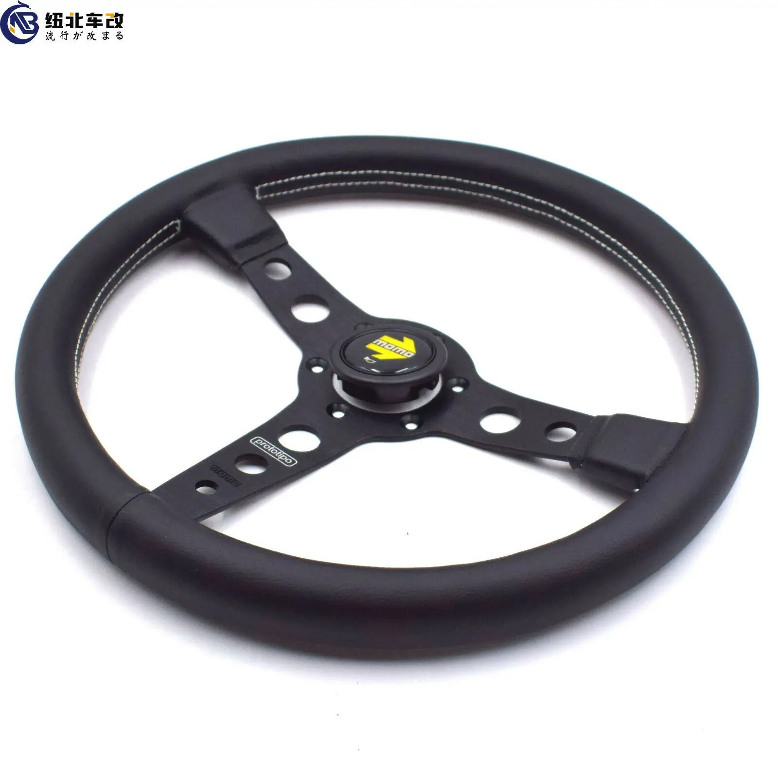 

Черный Кожаный Руль MOMO прототип 350 мм