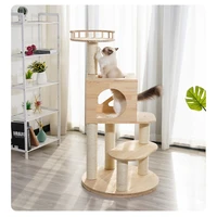 solid wood cat climbing frame house of cats scratching and house sisal canvas houses for cats accessories for home pet stairs
