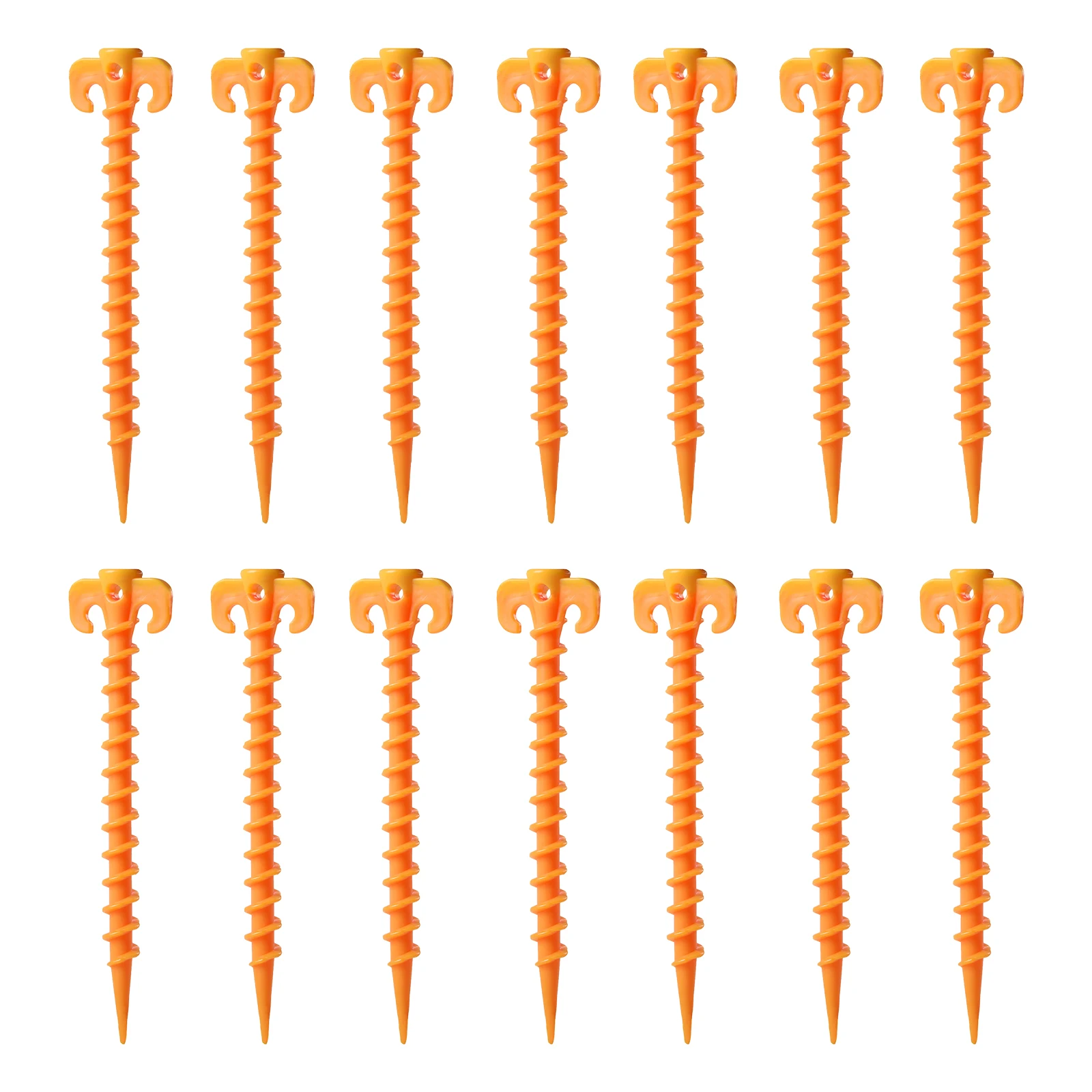 

14pcs Accessories Garden Inflatables Screw Spiral Tent Pegs Climbing Canopy Stakes Heavy Duty 20cm Outdoor Camping Beach Picnic