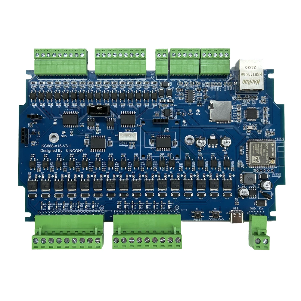 Фото Модуль GPIO KinCony KC868-A16v3 ESP32-S3 на 16 каналов для ESPHome, Home Assistant, MQTT, HTTP, Modbus №2