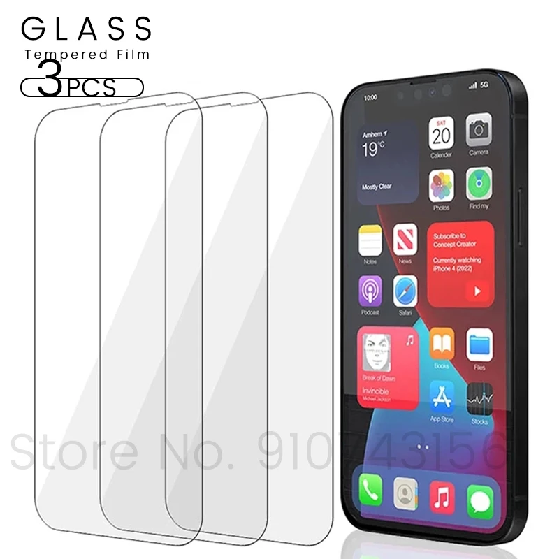 

3pcs armor protection glasses for apple iphone13 iphone 13 glass screen protector tempered film i phone aifon 12 13 pro max mini