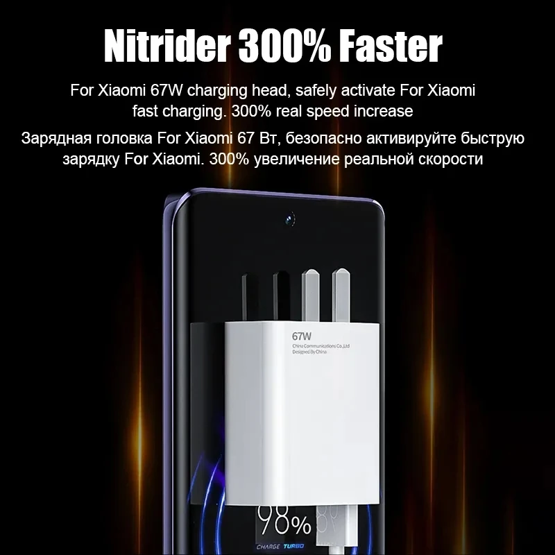 Оригинальное Быстрое Зарядное Устройство Мощностью 67 Вт Для Xiaomi Mi 13 12 Ultra Pro Lite