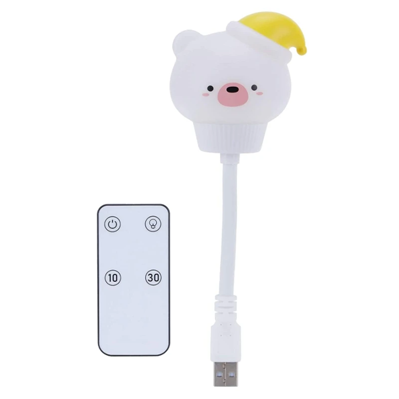 

Ночник с медведем и дистанционным управлением, светодиодный ночник с USB для детской гостиной светильник льник