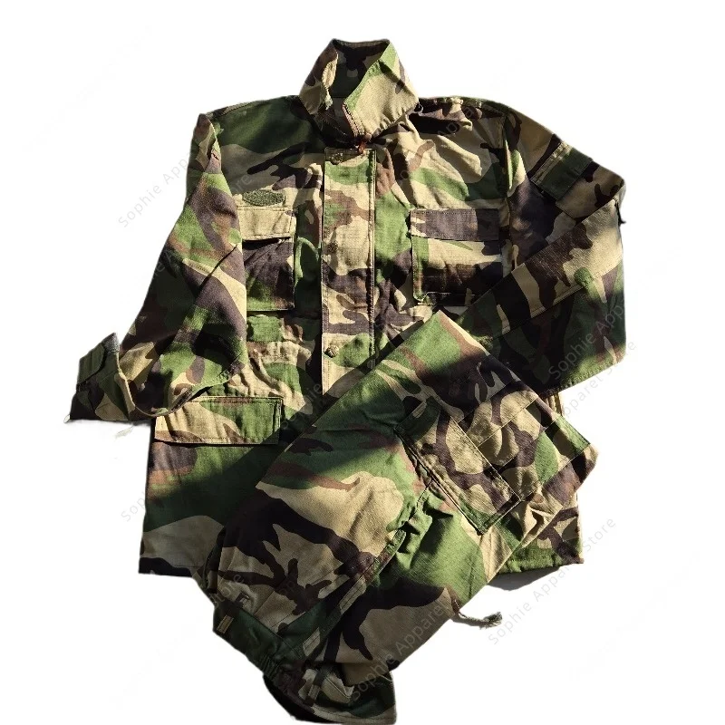 Фото Тактическая военная форма, мужской комплект 87 PLA, армейская боевая куртка, брюки, лесной камуфляж, охотничий тренировочный костюм BDU, уличное снаряжение для страйкбола №1