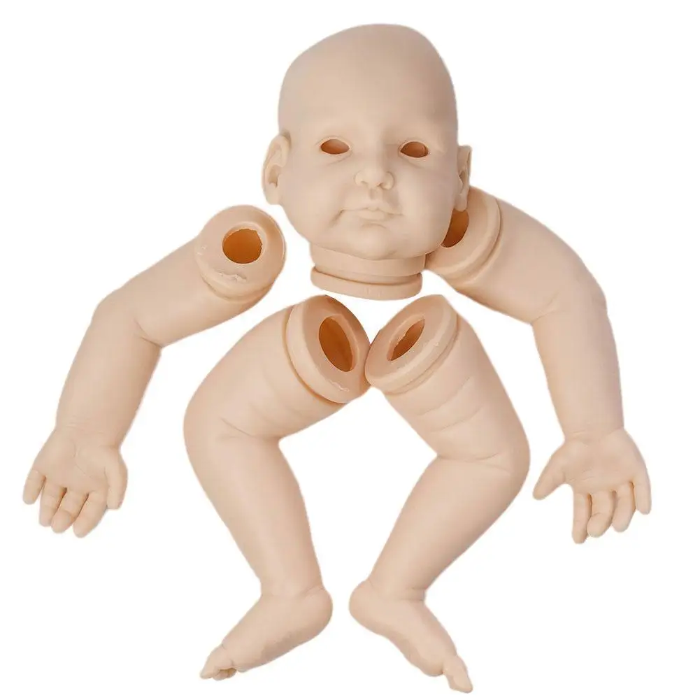 

22inch Reborn Doll Kit Soft Vinyl Fresh Color Unfinished Doll Parts With Body And Eyes Realistic DIY Doll