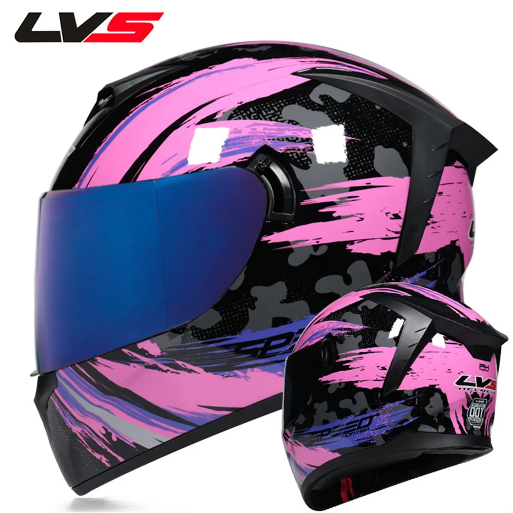 

DOT Approved LVS Dual Lens Off Road Motorcycle Full Face Helmet Safety Downhill Dirt Bike Motocross Racing Capacete Moto Casco