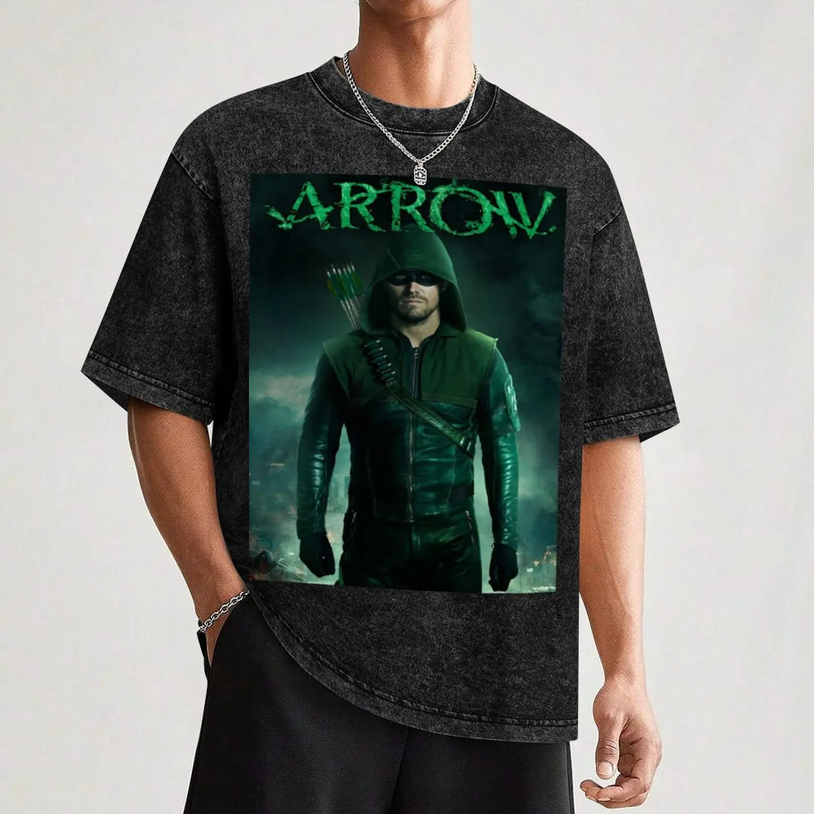 Футболка Arrow Netflix Series футболка большого размера тяжелая вес для мальчика мужская