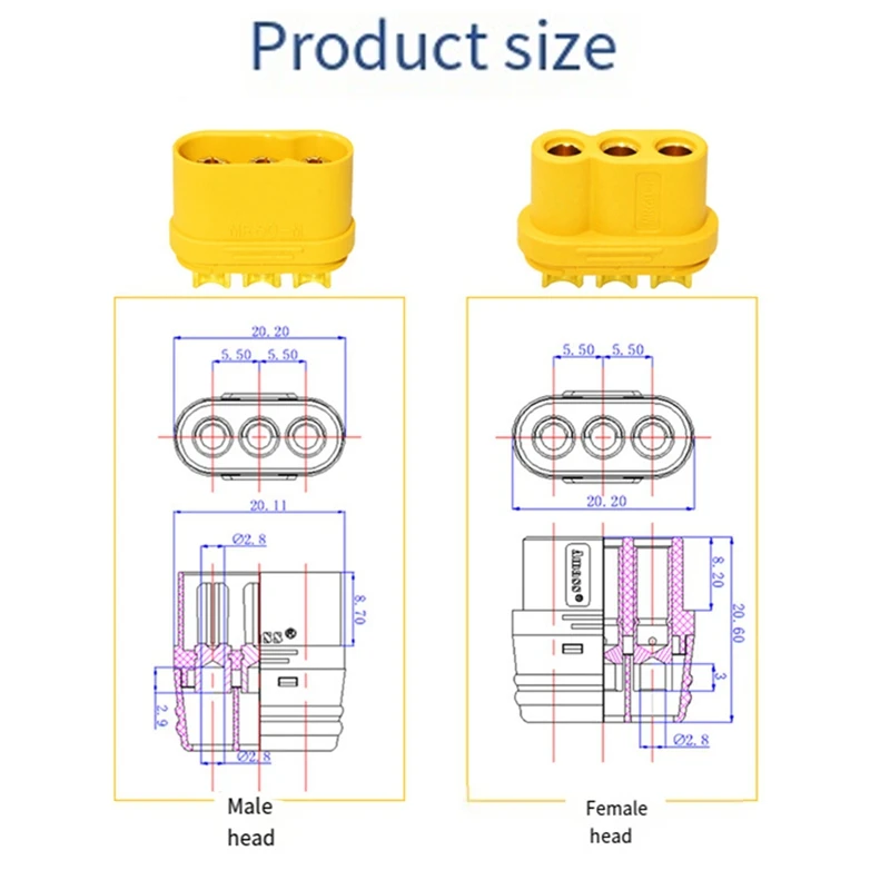 10 пар MR60 MR 60 огнестойкий женский и мужской трехжильный разъем с оболочкой 3 5 мм