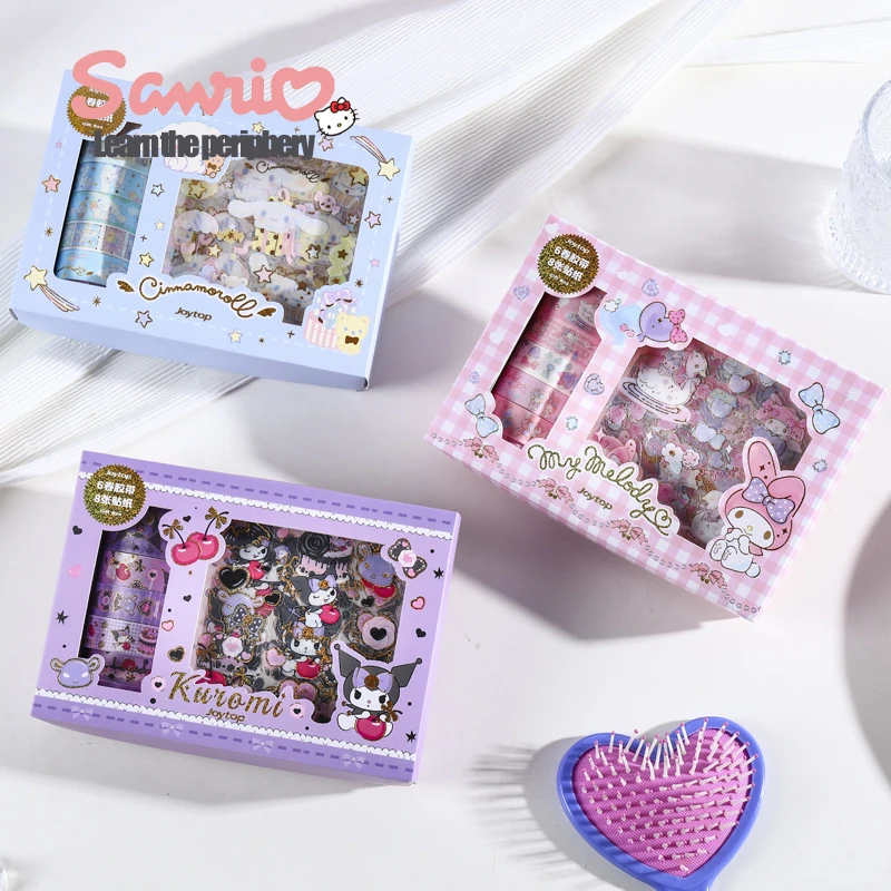 

Коллекция 2023 года, наклейки Sanrio серии Good Times, украшение для дневника tapecartoon, Детское обучение, периферийные подарки, канцелярские принадлежности, оптовая продажа