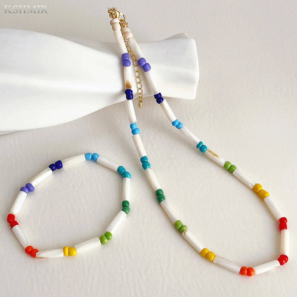 

kshmir's new choker vintage color matching women's necklace with unique design and personalized collarbone chain accessories