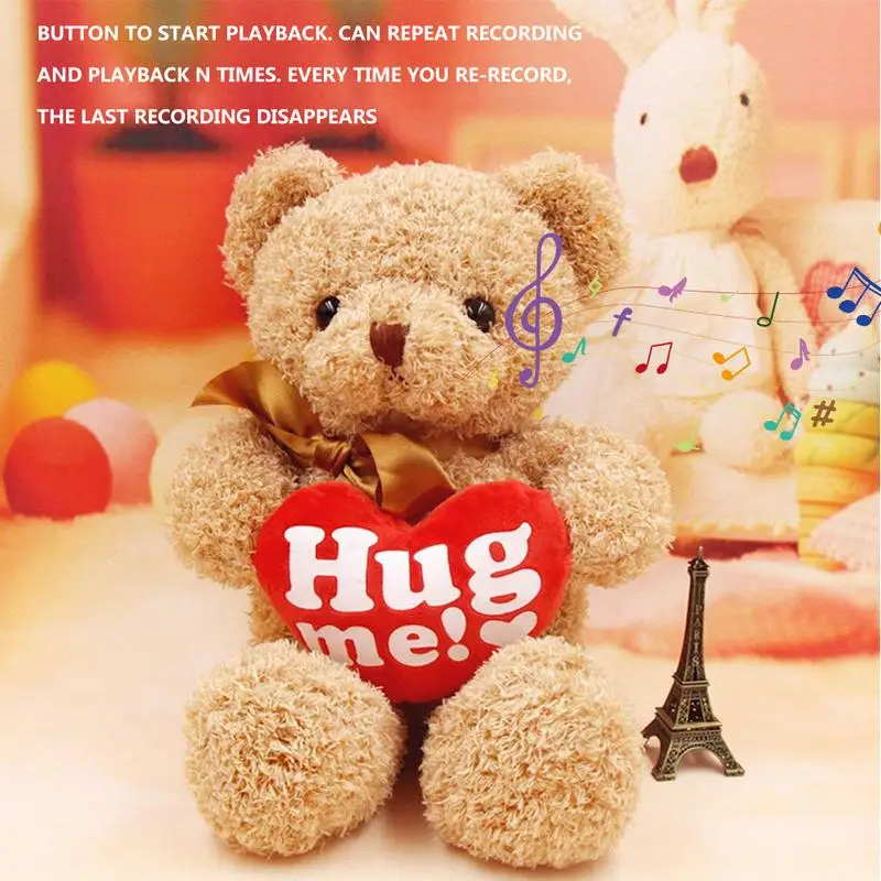 

Плюшевый медведь 38 см, куклы, медведь, мягкая игрушка, медведь, свадебные подарки с записью, говорящая игрушка для девочек, детская игрушка на день рождения