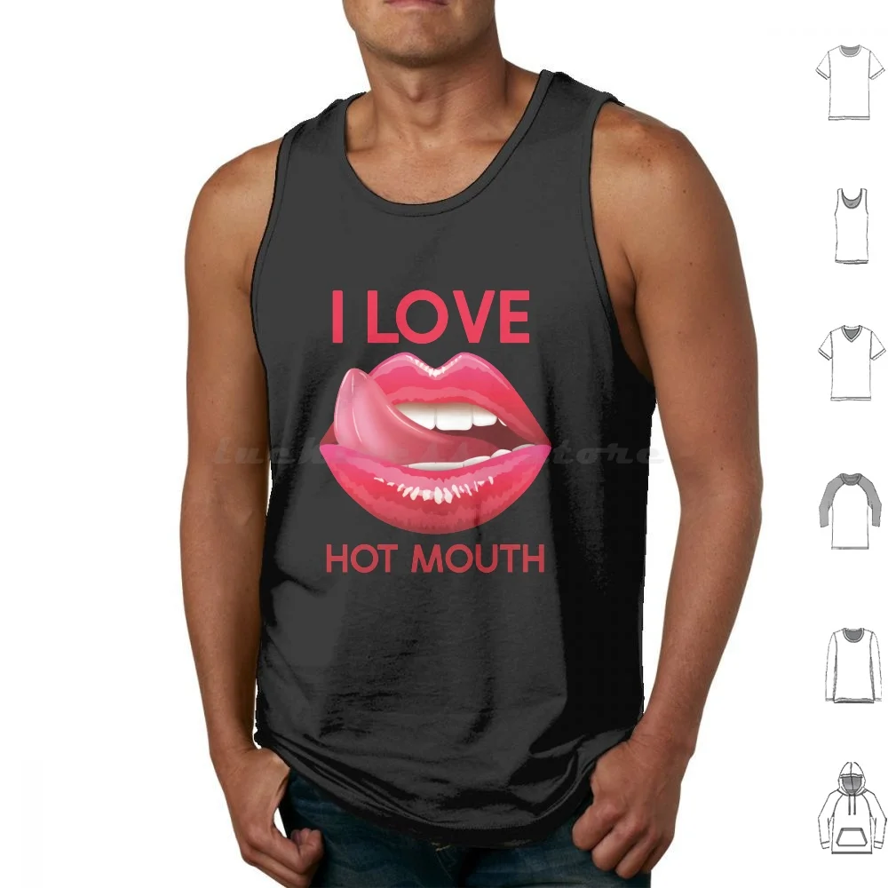 

I Love Hot Mouth-эротические соблазнительные сексуальные горячие губы Naughty Women-I Love Hot Mommy майки жилет без рукавов I Love Hot Mouth