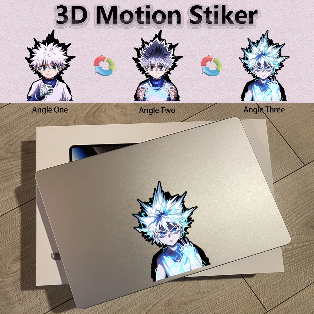 

3d-наклейки Killua Godspeed Hunter X Hunter в стиле аниме для движения, Мультяшные водонепроницаемые наклейки для автомобиля, чемодана, мотоцикла, холодил...