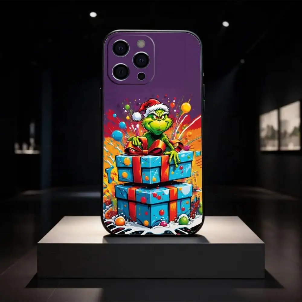 C-Рождественский чехол для телефона G-Green M-Monsters, мягкий силиконовый чехол для iPhone 17, 16, 15, 14, 13, 12, 11 X XR Plus Pro Max Plus (art.: 3920d3ddd99bf) - 3920d3ddd99bf