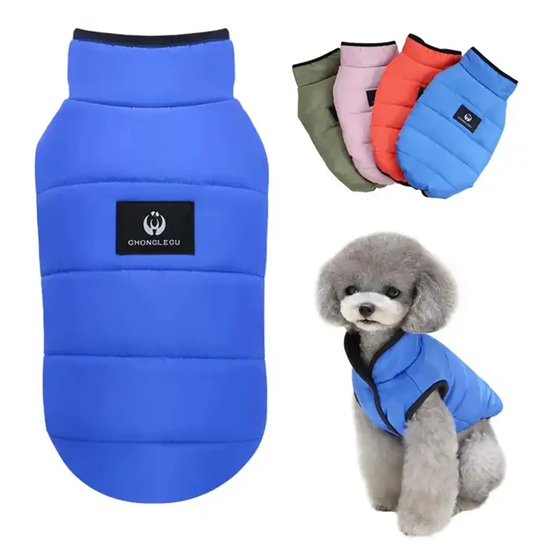 

Winter Windproof Dog Clothes Warm Puppy Jacket Vest Pet Kitten Coat Chihuahua Outfits Teddy Bulldog Costume for Small Medium Dog