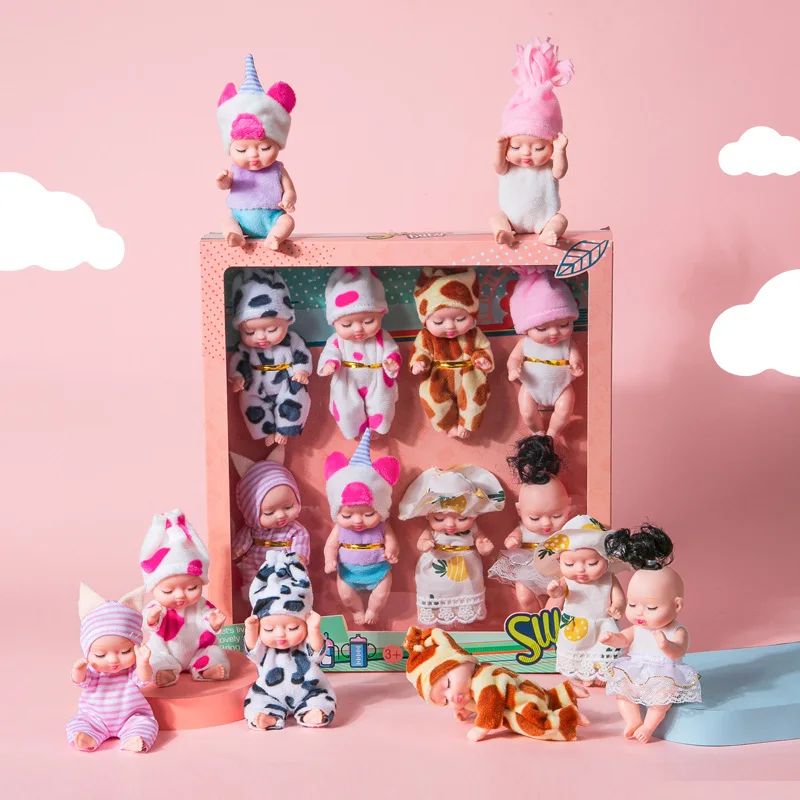 

Rebirth Dolls Mini Cute Sleeping Full Body Finished Newborn Doll Clothes