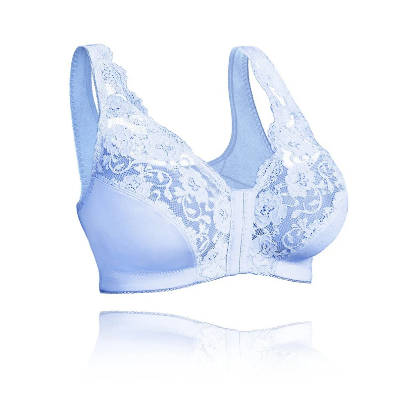 Plus Size Bras For Women Seamless Women Bra S-6XL Large Size Bralette Beauty Lace Front Buckle Push Up Bra Wireless Underwear