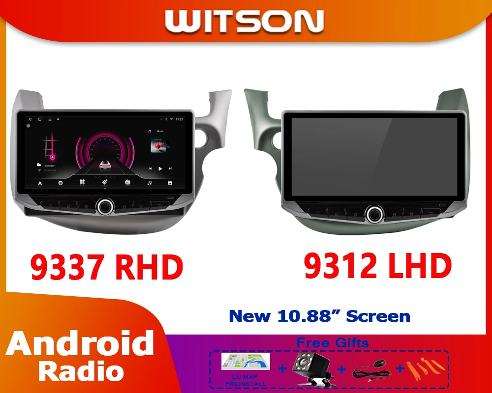 Автомобильный радиоприемник с навигацией CarPlay для Honda Jazz 2007-2013 LHD RHD Android