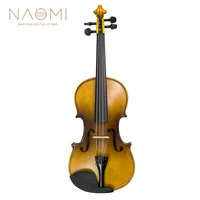 naomi handmade solidwood 44 violin beautiful flamed well sound full size acoustic violin with brazilwood bow carry bag
