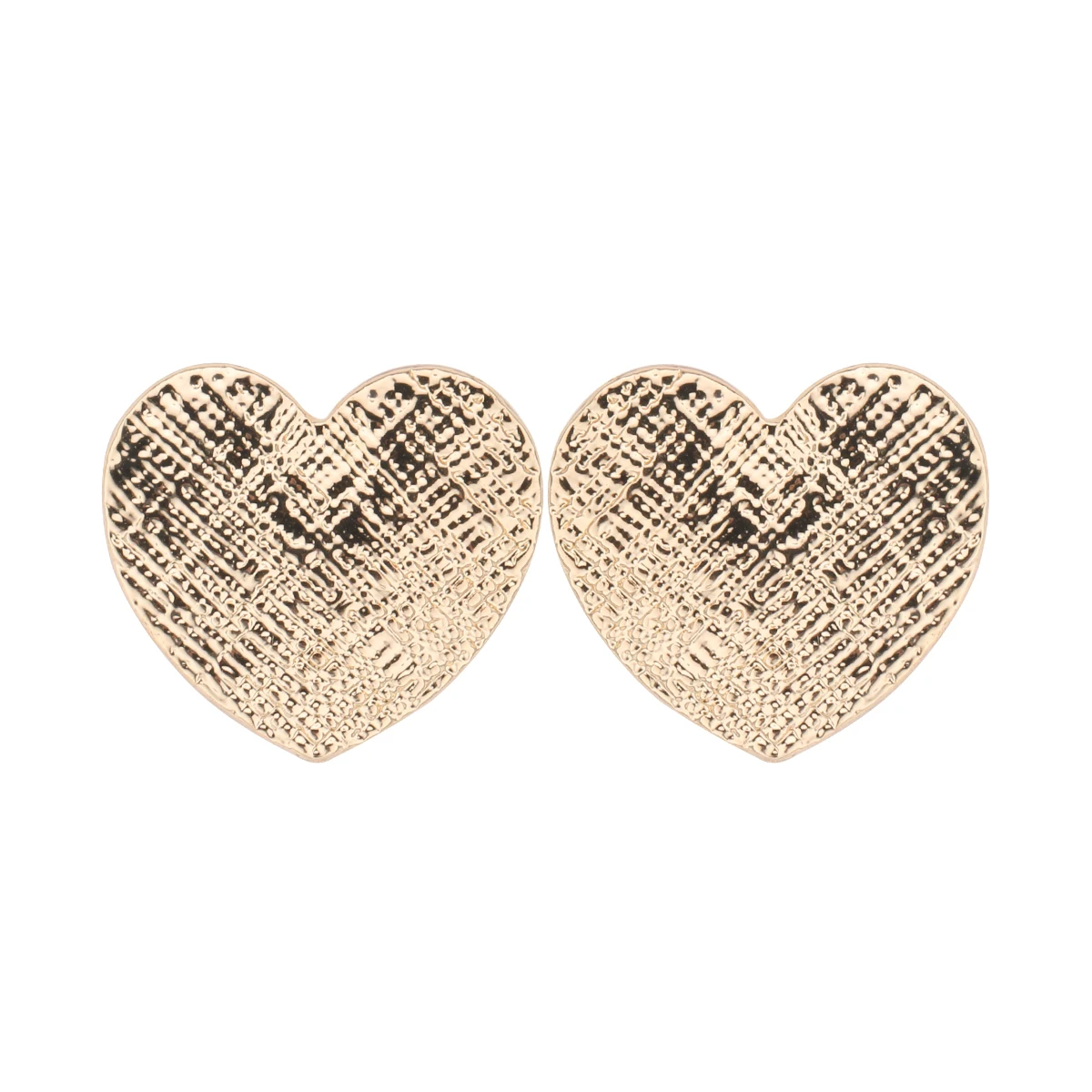 

CARTER LISA Creative Heart Earrings Gold Color Trendy Ear Jewelry Accessories Earring for Women Girls