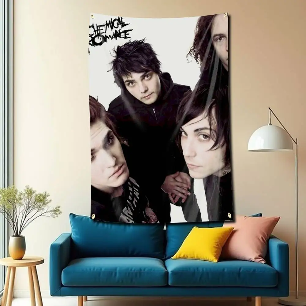 Фото Гобелен-флаг Black Parade MRC-My Chemical Romance для спальни, гостиной, кемпинга на открытом воздухе, с возможностью индивидуального заказа №3