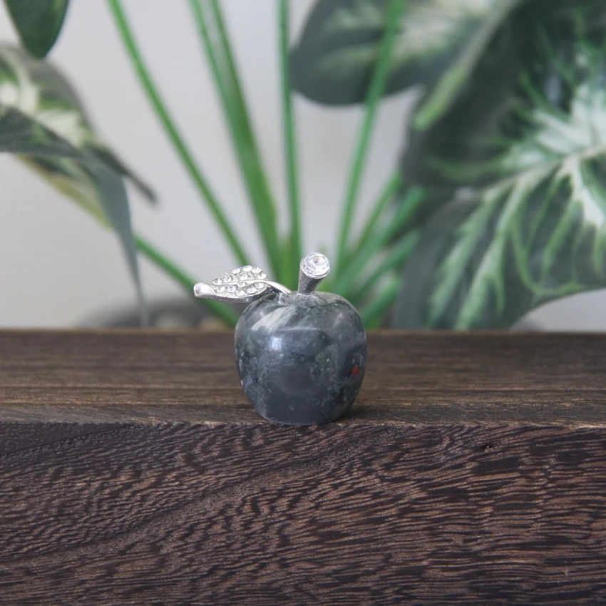 

Статуя яблока 25 мм, исцеляющая фигурка с резьбой из кристаллов, драгоценный камень, медитация, розовый кварц, агат, Декор для дома/офиса/комнаты, рождественские подарки