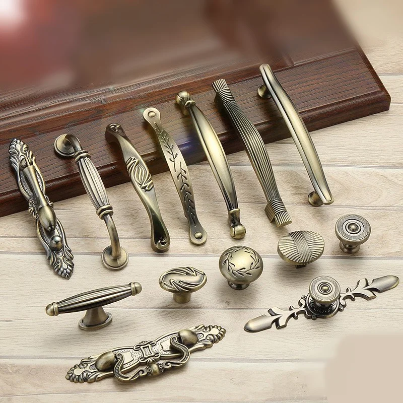 

Retro bronze single double hole furniture handle zinc alloy Furniture Handle & Knob replacement Accessories