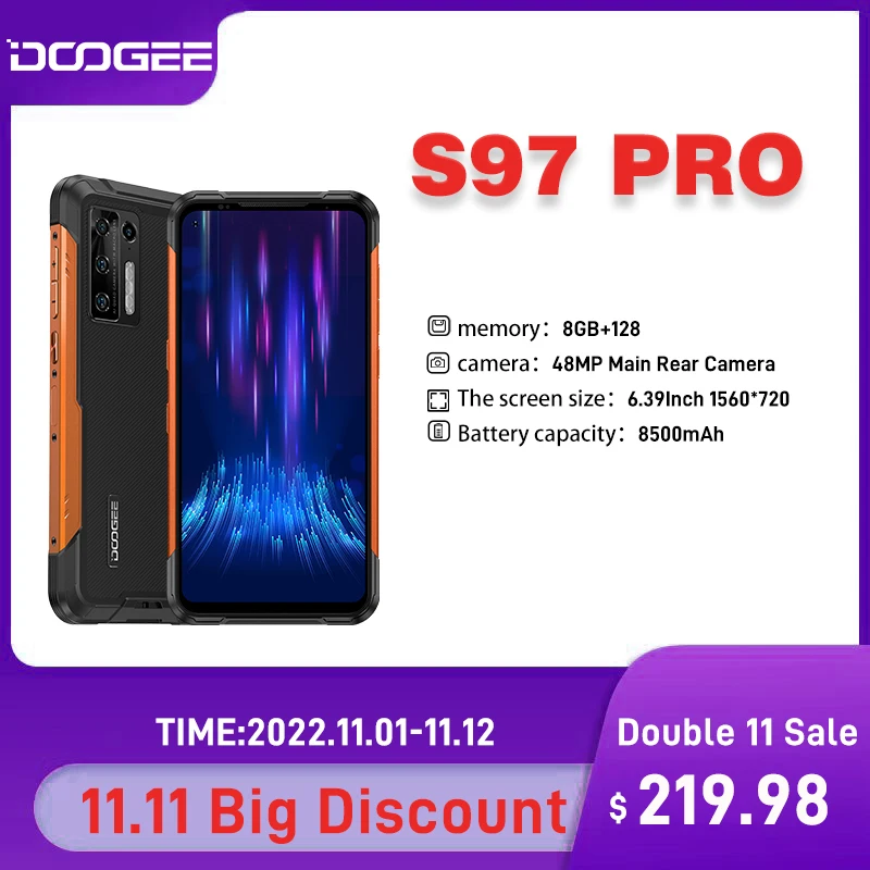 Kup 2021 DOOGEE S97 Pro Wytrzymały Telefon 40m Dalmierz Laserowy 48MP QuadCamera Telefon Komórkowy Helio G95 Octa Core 8GB + 128GB SmartPhone NFC Najtaniej 2021 DOOGEE S97 Pro Wytrzymały Telefon 40m Dalmierz Laserowy 48MP QuadCamera Telefon Komórkowy Helio G95 Octa Core 8GB + 128GB SmartPhone NFC