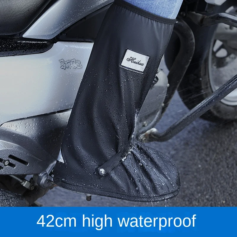 

Непромокаемые чехлы для ботинок, уличная велосипедная обувь с защитой от дождя, утепленная обувь для езды на велосипеде, мотоциклетные водонепроницаемые чехлы, многоразовые высокие ботинки для кемпинга