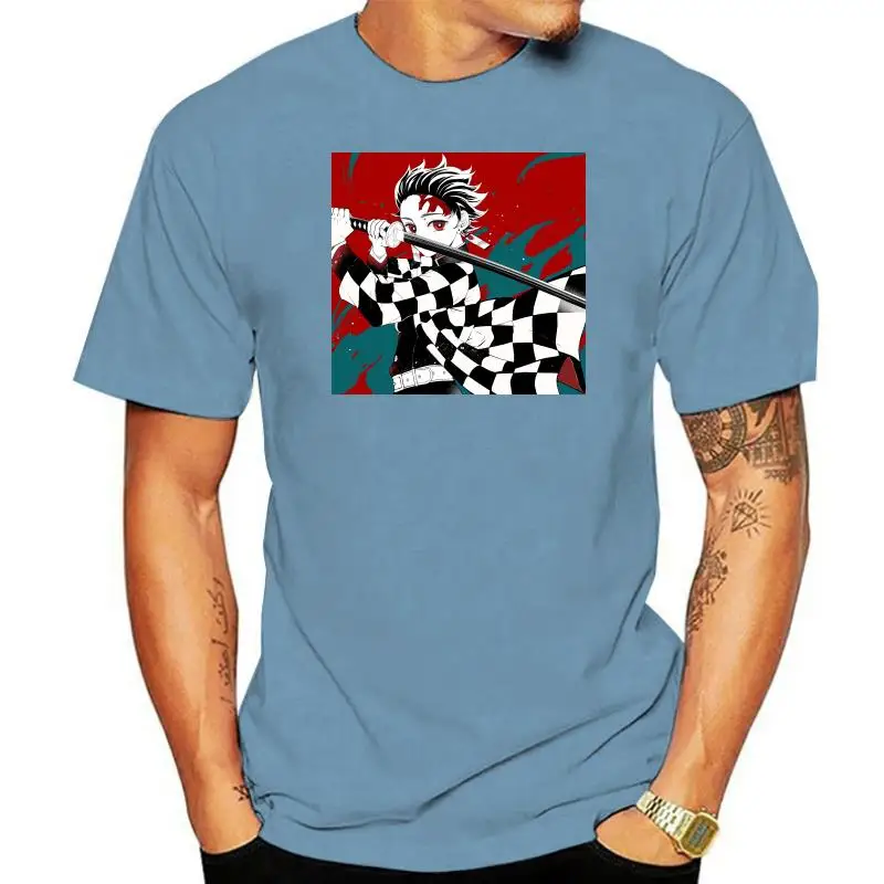 7167D Мужская футболка Танджиро Камадо (Убийца демонов: Кимэцу но Яиба) Футболка