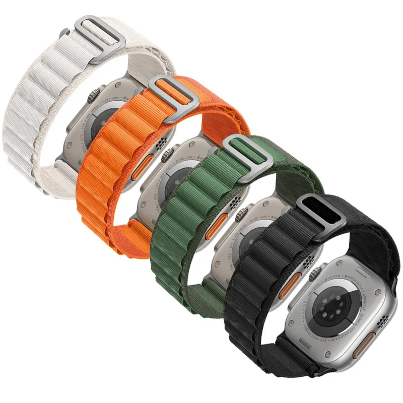 

Качественный тканый нейлоновый ремешок для часов, подходит для Apple Iwatchultra, ремешок для часов S8/7/6, новый холщовый мужской и женский ремешок