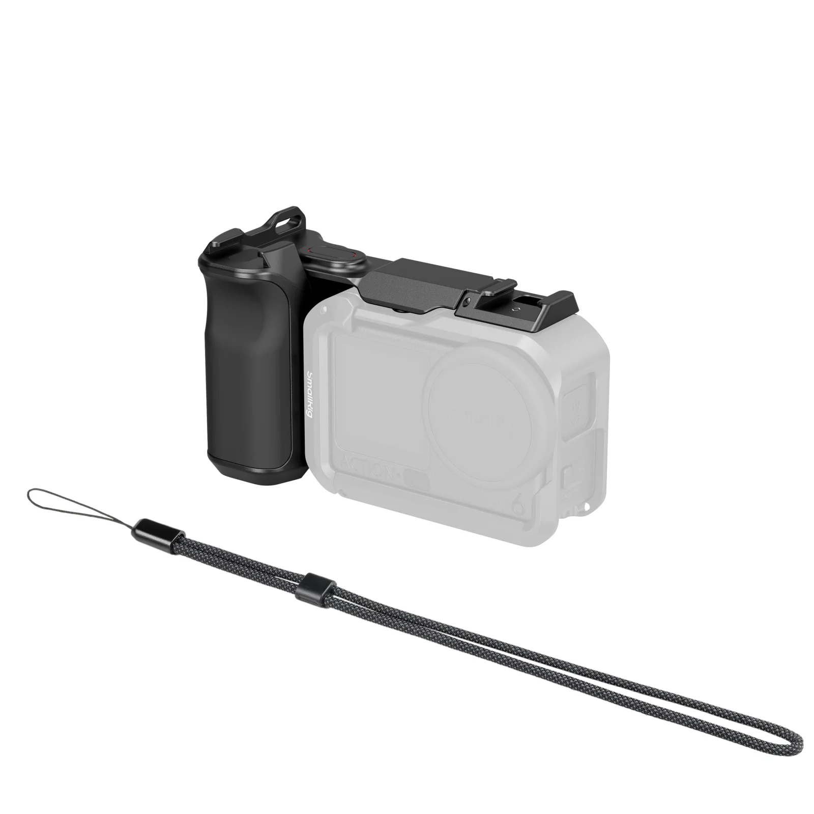 Фото Рукоятка SmallRig для кейджей SmallRig 5888 / 5887 для DJI Osmo Action 6 с ремешком на запястье и адаптером Cold Shoe, комплект для фотосъемки 6259 №2