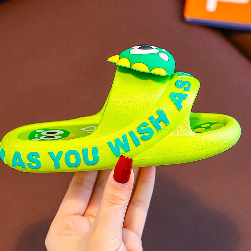 Тапочки детские с динозаврами летние сандалии и шлепанцы для девочек мальчиков