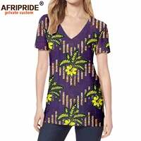 womens shirts short sleeve v neck plus size casual blouse print t shirt dashiki tops vintage african clothes for women a2122003