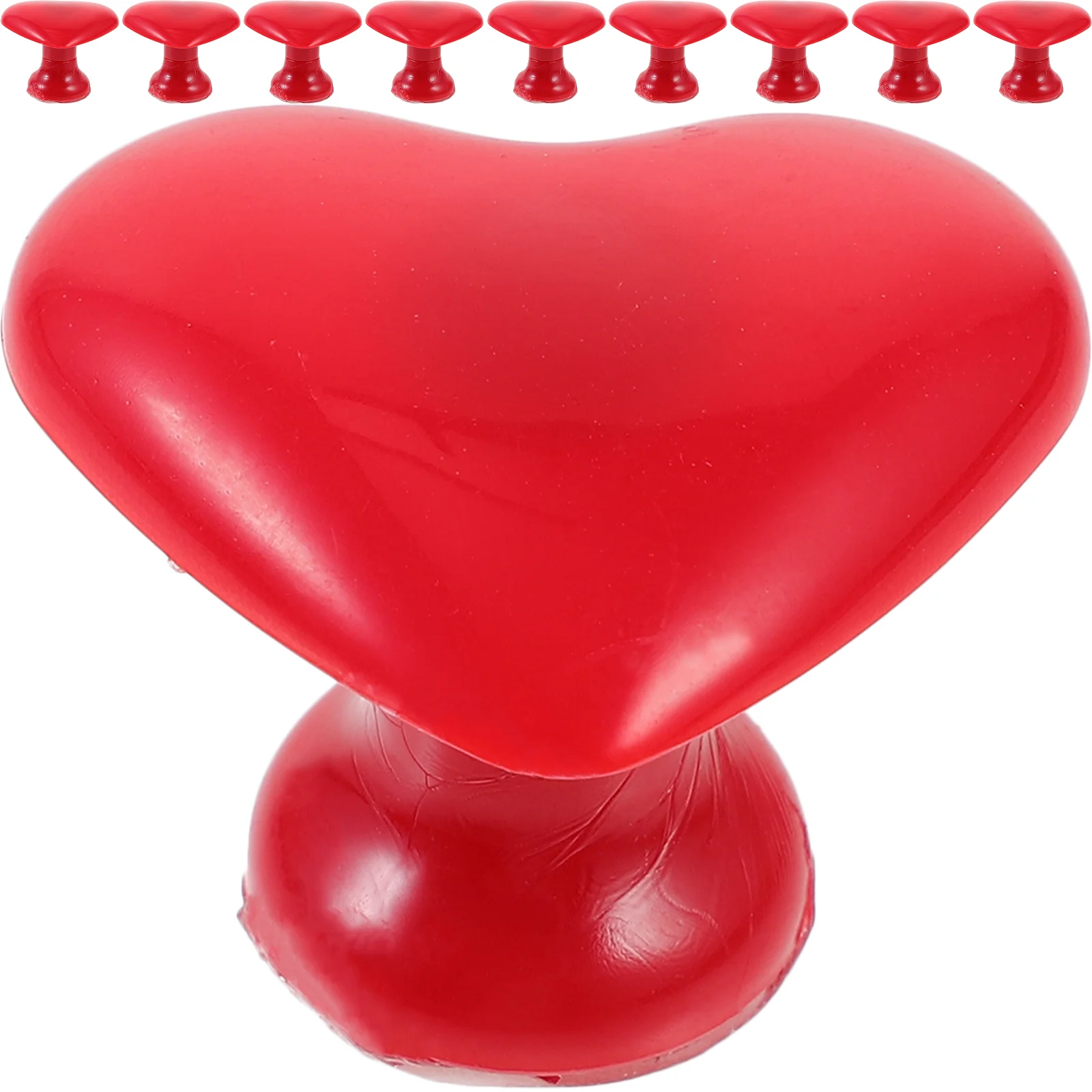 

10 Pcs Commode Toilet Push Button Flushing Helper Heart Shape for Assistant Tool Bathroom