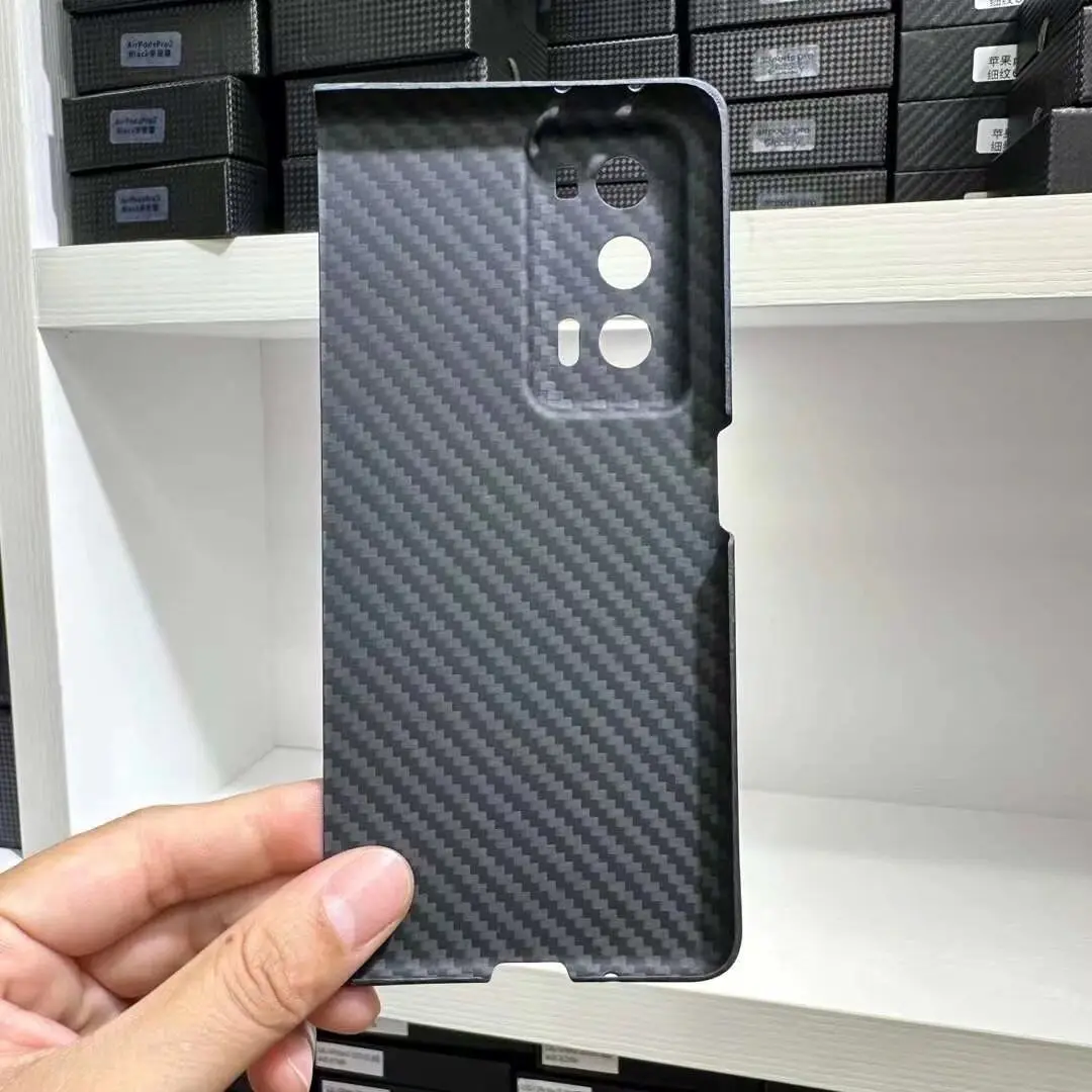 Натуральный чехол из углеродного волокна для Honor Magic V2 VS матовое арамидное