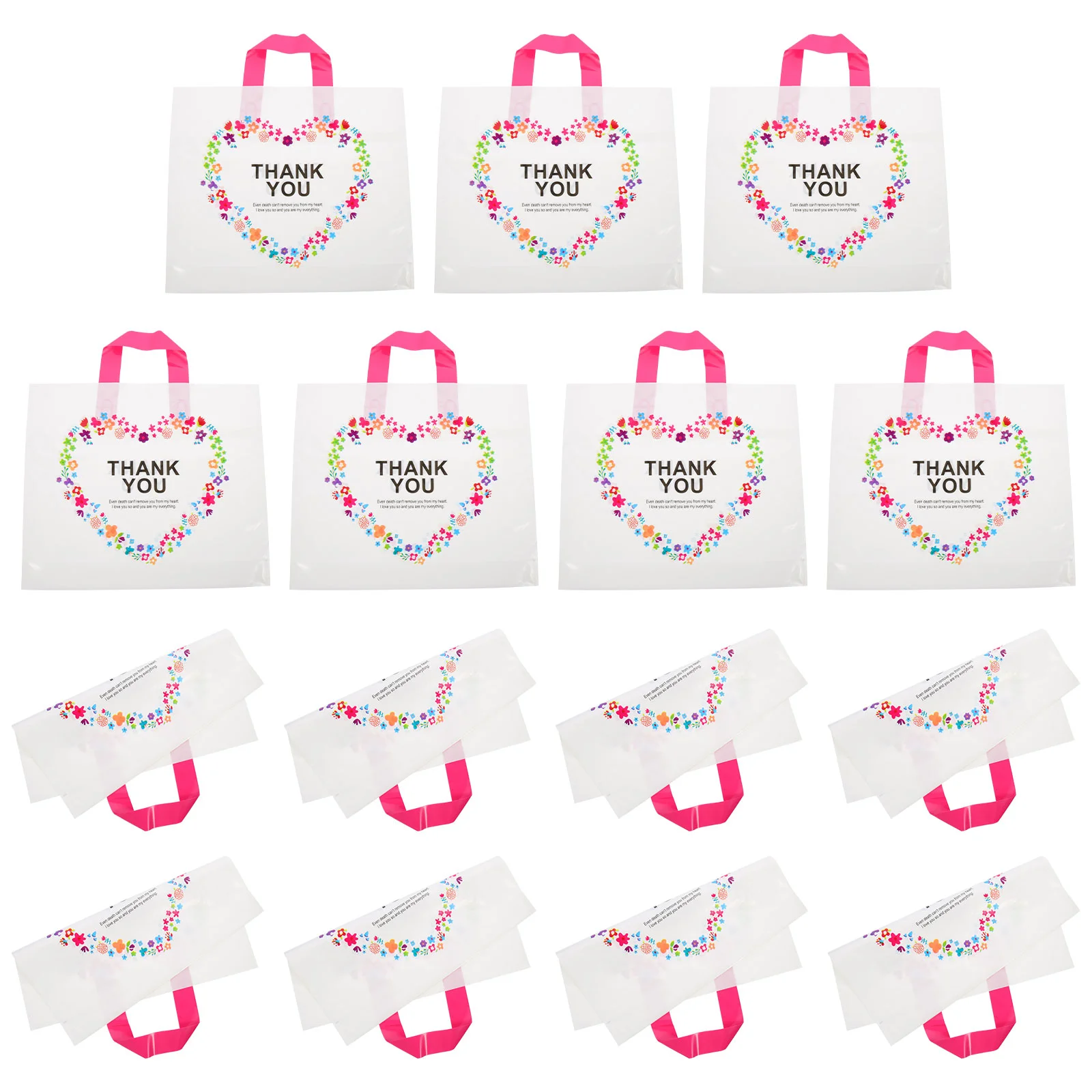 

50Pcs Delicate Portable Pretty Handheld Shopping Bags Gift Packing Holders Bulk Tote Bags