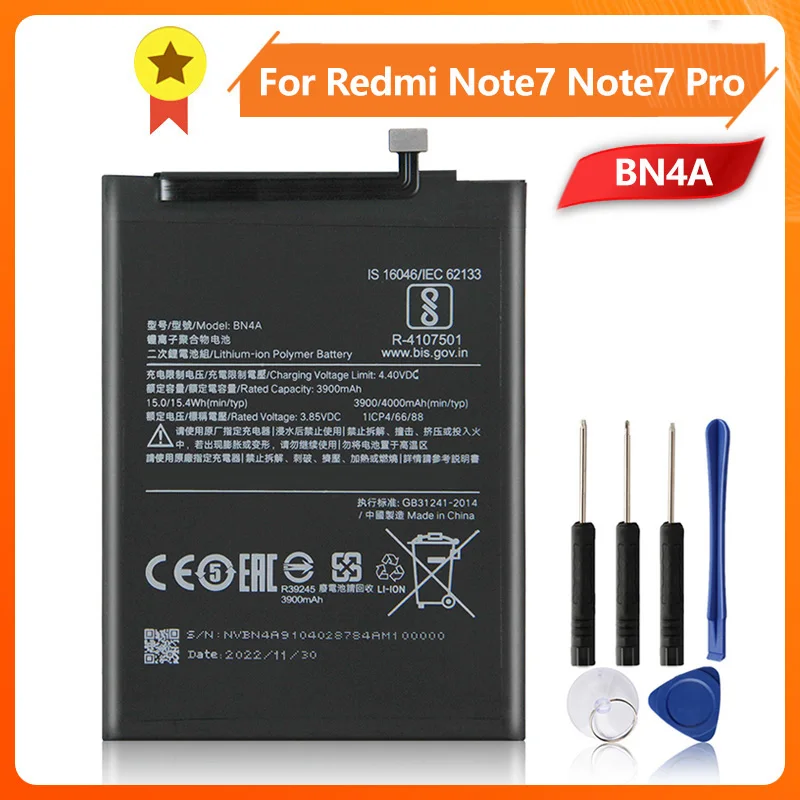 Производство 2024 Сменный аккумулятор BN4A для Xiaomi Redmi Note7 Note 7 Pro M1901F7C Качественные