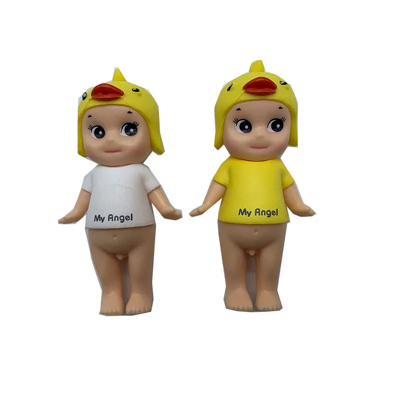 

Lovely Static 3cm Model Yellow White Popular toys Dolls Kid Gift Original Genuine Figurine model doll toys