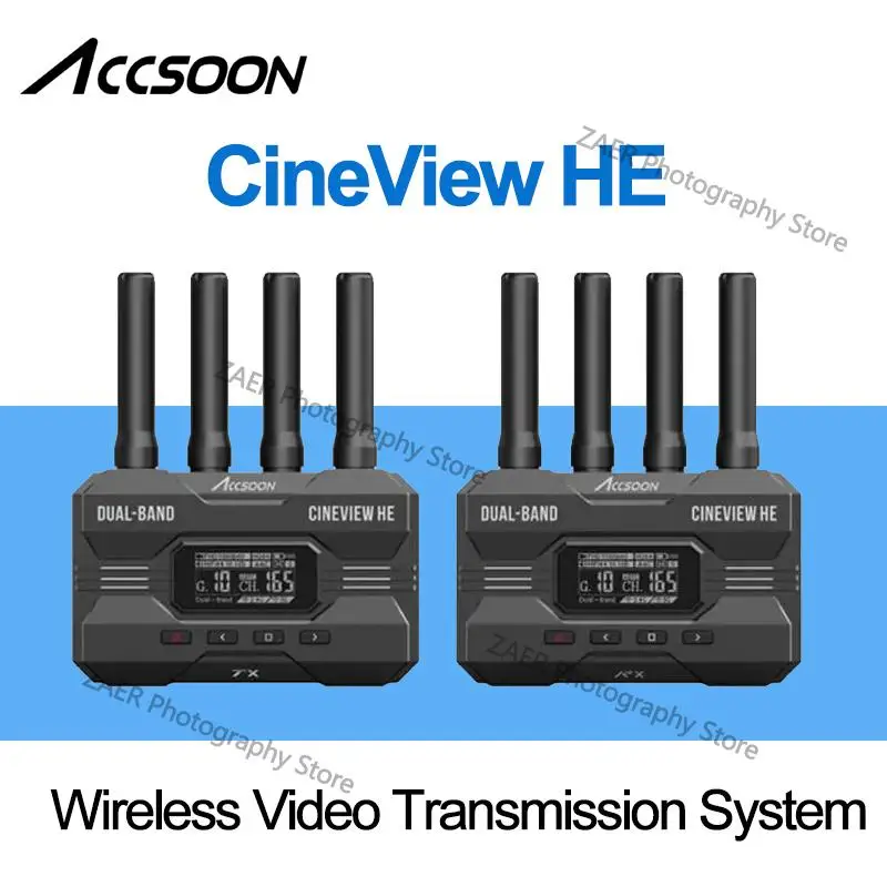 

Двухдиапазонная Беспроводная система передачи видео Accsoon CineView HE, 2,4 ГГц, 5 звёзд, HD-видео для прямой трансляции видео
