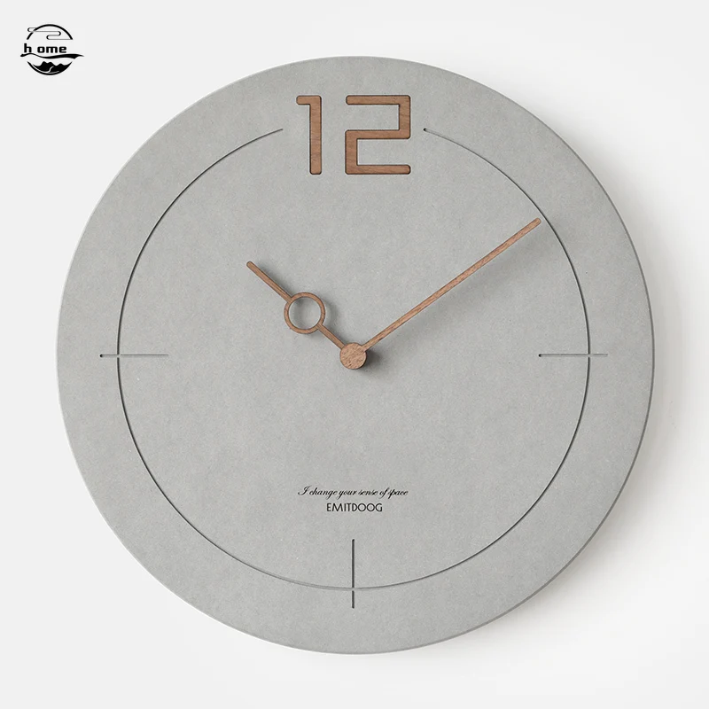 Creative Nordic Wall Clock Modern Design Minimalistic Personalized Fashion Clock 12 Inch Fashion Wood Horloge Murale Wall Decor