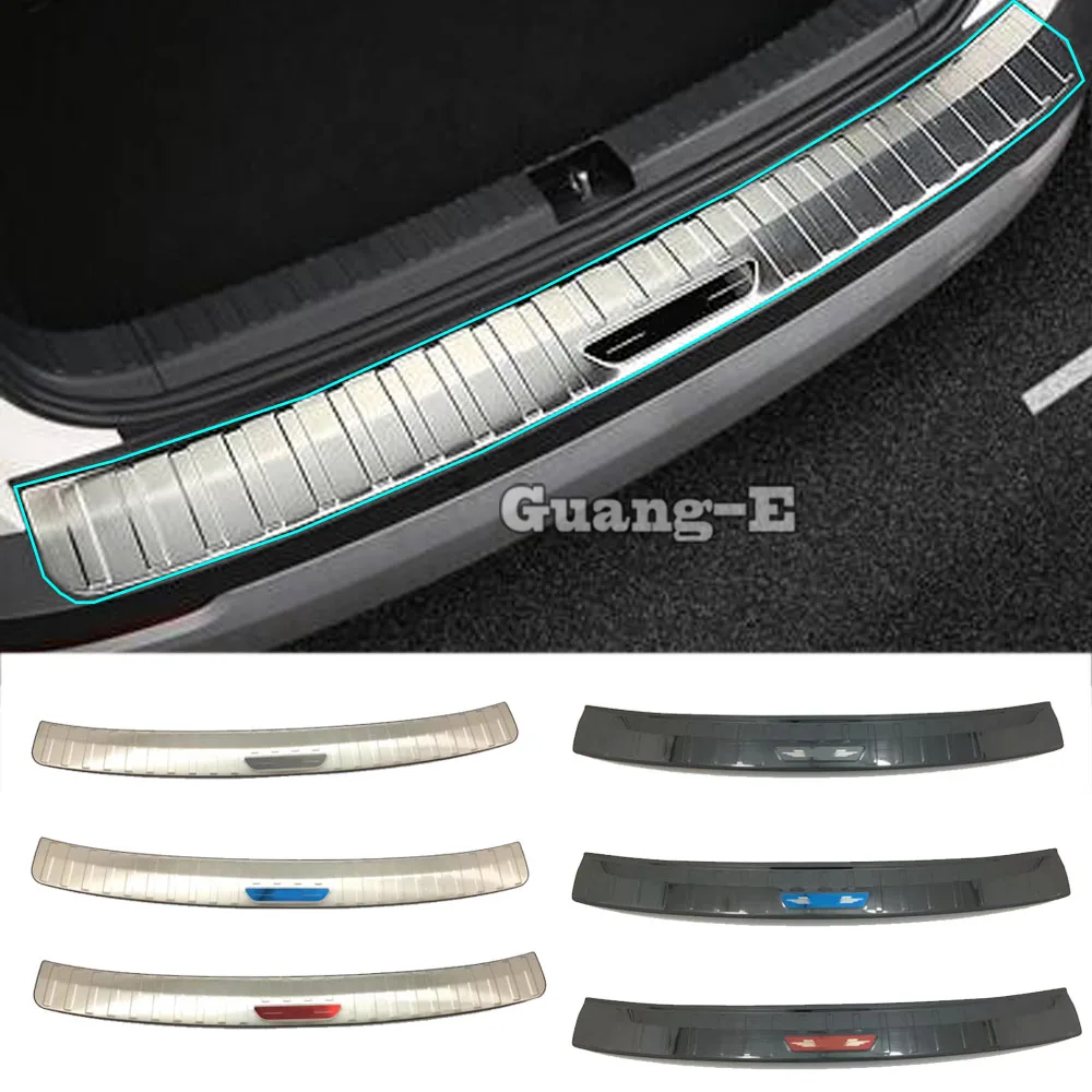 

For Skoda Karoq 2017 2018 2019 2020 2021 Car Stainless Steel Back Rear Pedal Door Scuff Plate Frame Outside Threshold Trunk 1pcs